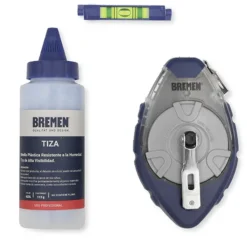 Conjunto De Trazado Chocla 30mts 113g + Tiza + Nivel Bremen 7800