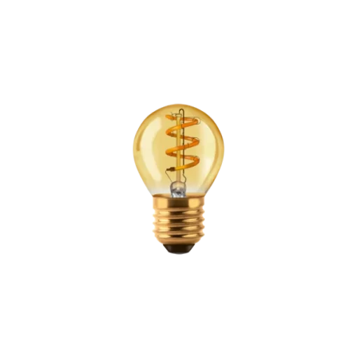 Lampara Led Filamento Golden Gota G45 E27 3W 2200k 240lm 25kHs Macroled BFG45G-3
