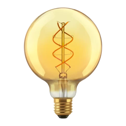 Lampara Led Filamento Golden Globo G125 E27 5W Calida 800lm 25kHs Macroled BFG125-5