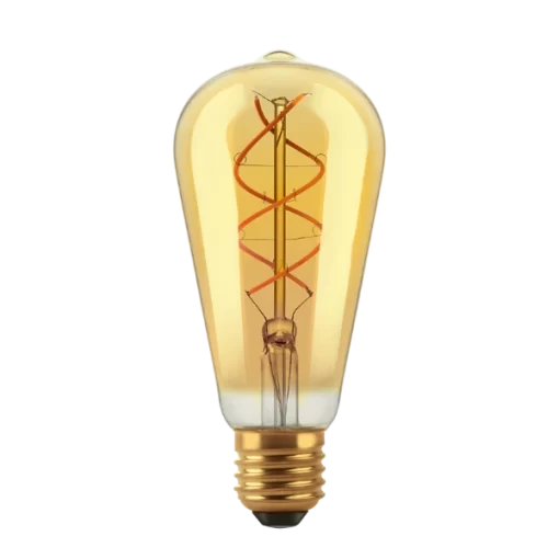 Lampara Led Filamento Golden Pera ST19 E27 2W 2200k 150lm 10kHs Macroled BFST19G-2