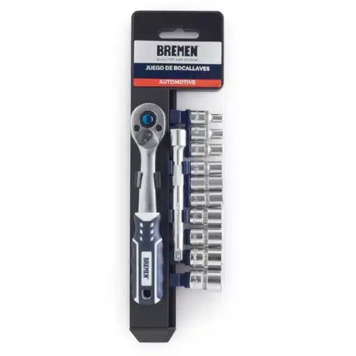Juego de Bocallaves con Accesorios Portatil [ 1/4"] (12Pzs) Bremen 6656