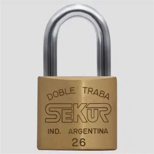 Candado Bronce Doble Traba a Bolilla Sekur 26