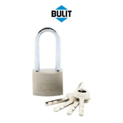 Candado Bulit Reforzado Acero Niquelado Aro Largo