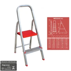 Escalera Doméstica BTF de Aluminio 2 Escalones Segura